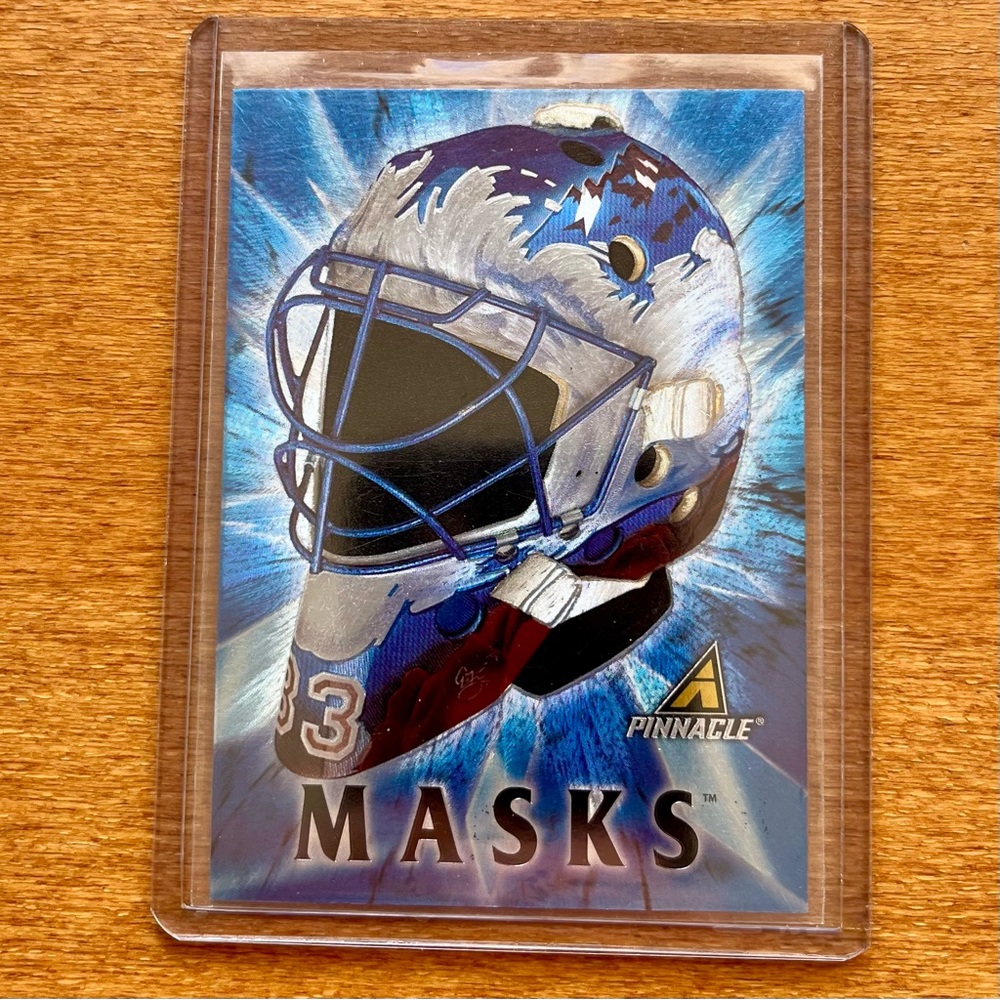 Vintage 1997-98 Hockey Pinnacle Masks Patrick Roy Card #5